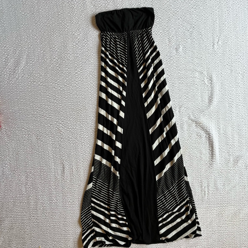 Rip Curl Black and White Striped Dress